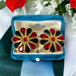 Bright Retro Floral Earring Travel Case – Berries & Field