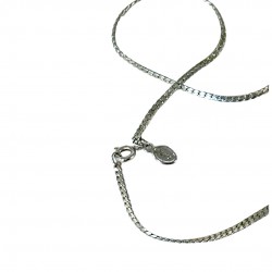 Vintage Avon Minimalist Bell Flowers Silver Tone Long Chain Necklace