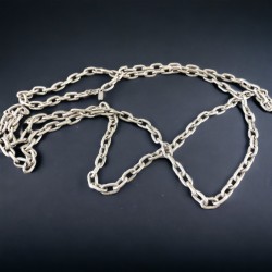 Vintage Monet Rope Length Silver Tone Chain Necklace - Classic Elegance
