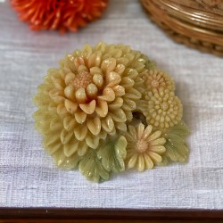 Vintage 1940s Delicate Japan Celluloid Floral Cluster Dress Clip