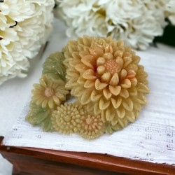 Vintage 1940s Delicate Japan Celluloid Floral Cluster Dress Clip