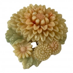 Vintage 1940s Delicate Japan Celluloid Floral Cluster Dress Clip