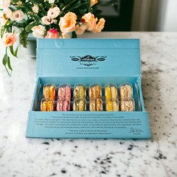 French Macarons - Blue Box 12 count - Classic Collection