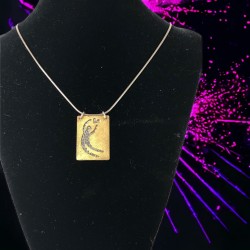 KCB Sterling & Gold Plated Inspirational Pendant Chain Necklace "Dance, Love, Sing, Live"