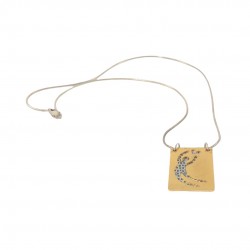 KCB Sterling & Gold Plated Inspirational Pendant Chain Necklace "Dance, Love, Sing, Live"