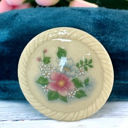 Vintage Avon Spring Bouquet Porcelain Brooch - 1980s Floral Delight - Book Piece