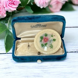 Vintage Avon Spring Bouquet Porcelain Brooch - 1980s Floral Delight - Book Piece