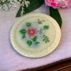 Vintage Avon Spring Bouquet Porcelain Brooch - 1980s Floral Delight - Book Piece