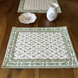 Provence Quilted Placemat - Bastide Green - Marat d'Avignon