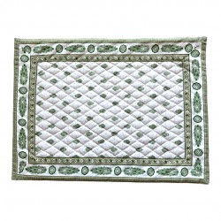 Provence Quilted Placemat - Bastide Green - Marat d'Avignon