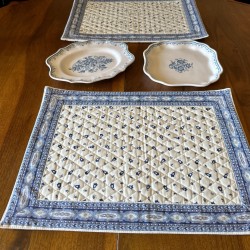 Provence Quilted Placemat - Tradition Blue & White - Marat d'Avignon