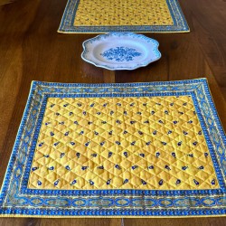 Provence Quilted Placemat - Tradition Yellow - Marat d'Avignon