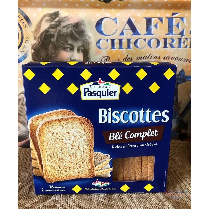 Buy the best French Biscottes online in the US. Whole Wheat Biscottes by  Brioche Pasquier