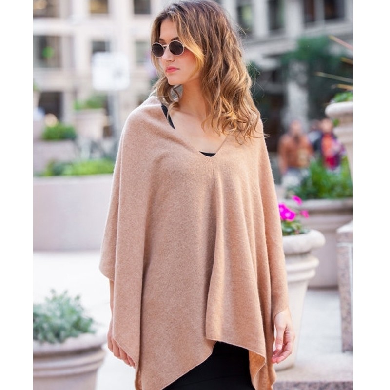 Rimpels Clam zo veel Buy the best French design Cashmere Poncho online. Cashmere Poncho Camel