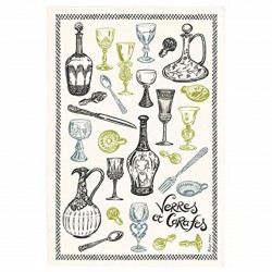 French Image Dish Towel - Verres et Carafes - Torchons & Bouchons