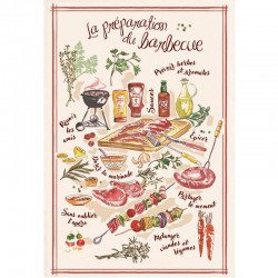 French Image Dish Towel - Le Barbecue - Torchons & Bouchons