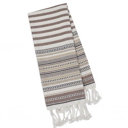 Towel Fouta - Small - Beige & Brown Stripes