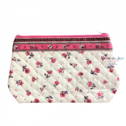 Provence Pouch - Flowers Pink - Large
