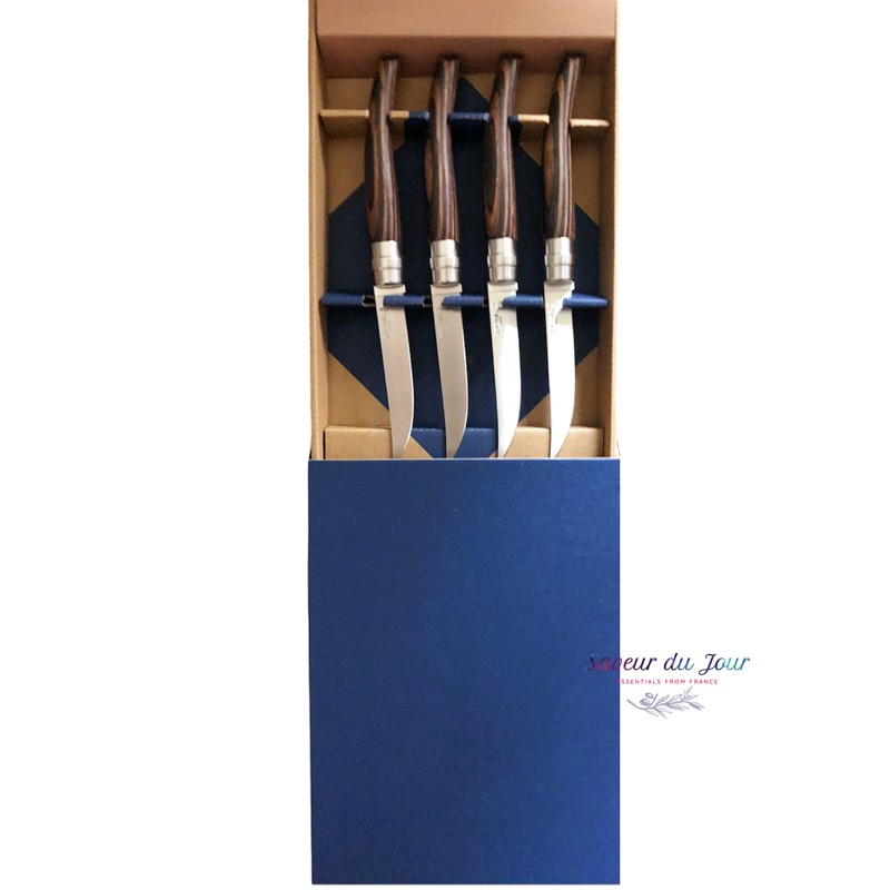 Limited Edition Laminated Birch Table Knife Set of 4 - Opinel