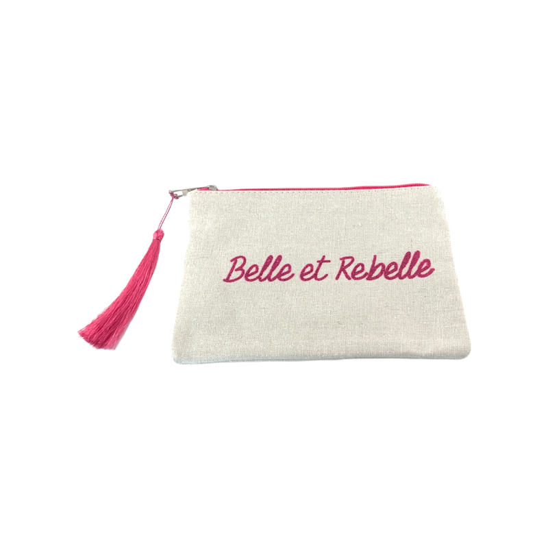 Zipper Pouch - Belle et Rebelle - Pink or Black