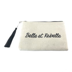 Zipper Pouch - Belle et Rebelle - Pink or Black