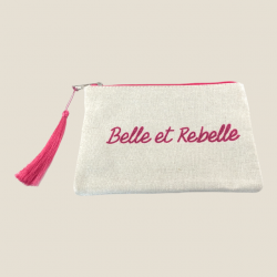 Zipper Pouch - Belle et Rebelle - Pink or Black