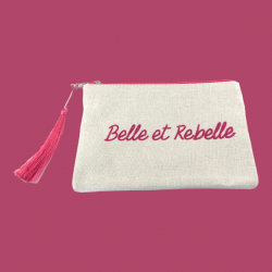 Zipper Pouch - Belle et Rebelle - Pink or Black