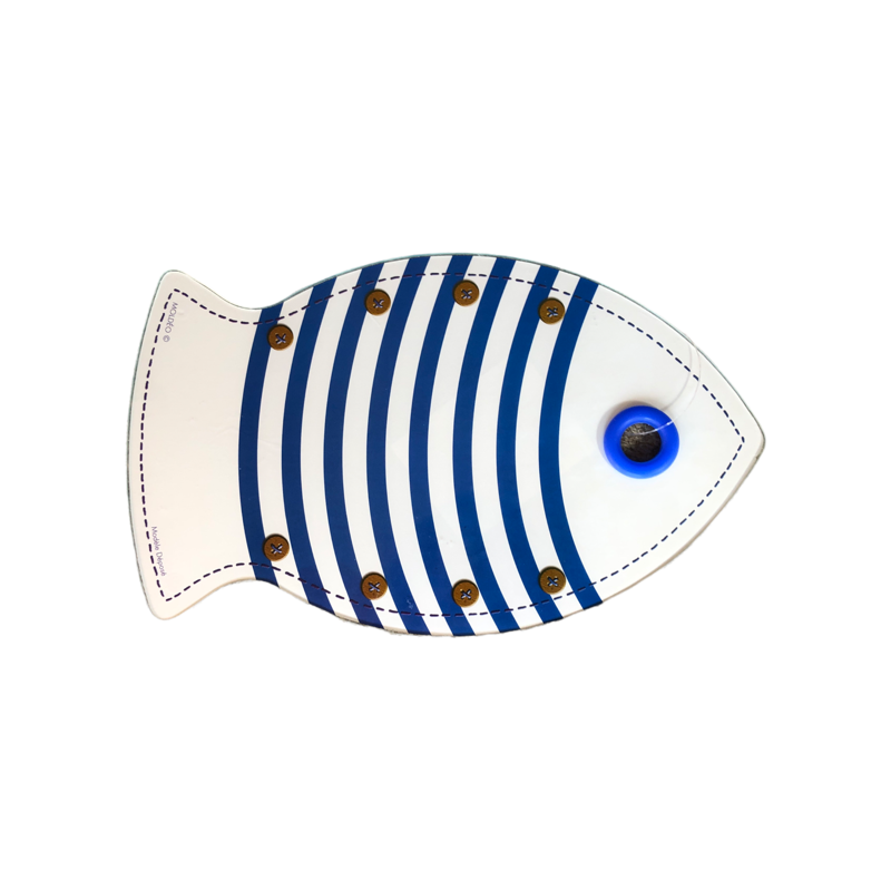 Fish & Blue Stripes Cutting Board