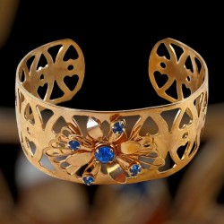 Vintage  Jewelry  Vtg Tiger Rhinestone Enamel Articulated Bracelet   Poshmark