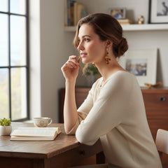 Vintage gold-tone clip-on earrings with honey topaz faceted crystals and ornate filigree dangle design.