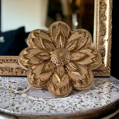 Antique 19th Century French Rose Gold Plated Floral Brooch – Victorian Elegance