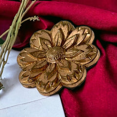 Antique 19th Century French Rose Gold Plated Floral Brooch – Victorian Elegance