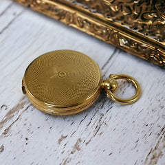 Antique Gold-Filled Mourning Locket Pendant with Sepia Picture