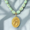 Antique Art Nouveau Gold-Filled Locket Necklace with Moonstones – Designed by Elisabeth Michel-Meyrueix