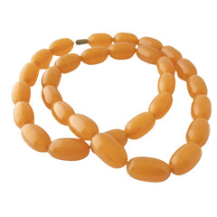 Vintage French Art Deco Light Butterscotch Bakelite Long Necklace