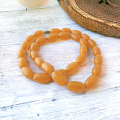 Vintage French Art Deco Light Butterscotch Bakelite Long Necklace