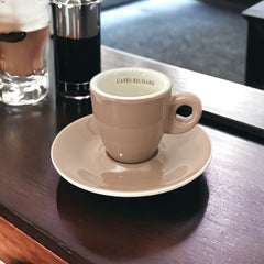 French Cafés Richard Classic Espresso Coffee Cup & Saucer Set – 6 Colors Available