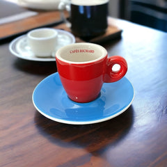 French Cafés Richard Classic Espresso Coffee Cup & Saucer Set – 6 Colors Available