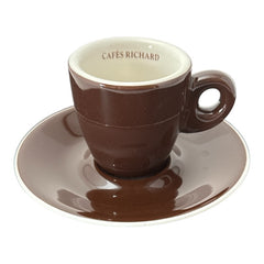 French Cafés Richard Classic Espresso Coffee Cup & Saucer Set – 6 Colors Available