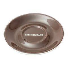 French Cafés Richard Classic Double Espresso Coffee Cup &amp; Saucer Set - Brown