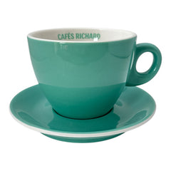 French Cafés Richard Classic Cappuccino Cup & Saucer Set - Light Green