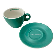 French Cafés Richard Classic Cappuccino Cup & Saucer Set - Light Green