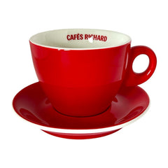 French Cafés Richard Classic Cappuccino Cup & Saucer Set - Red