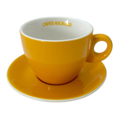 French Cafés Richard Classic Cappuccino Cup & Saucer Set - Yellow