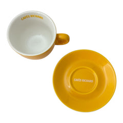 French Cafés Richard Classic Cappuccino Cup & Saucer Set - Yellow