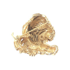 Vintage Ciner Rhinestones & Gold Tone Puppy Dog Brooch | Sparkly Rhinestones Textured Gold Tone Dog Pin | Dog Lover Unique Gift