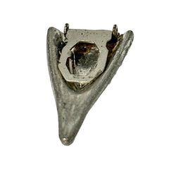 Vintage Art Deco Pave Rhinestones Triangle Small Dress Clip