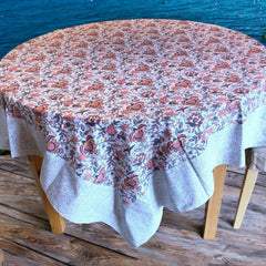 Provence Cotton Tablecloth - Square - Valdrome Colombe White