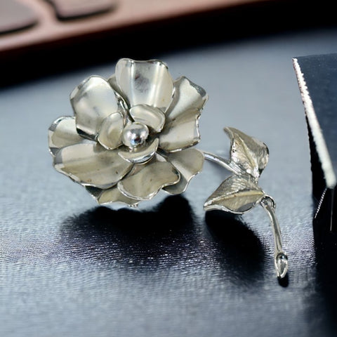 Vintage Coro 1960s Large Flower Brooch