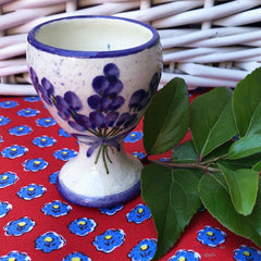 Provence Ceramic Egg Cup - Lavender White